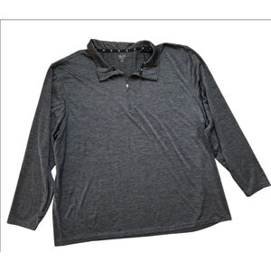 Men's Zelos Gray Long Sleeve Pullover Shirt Size 3XL